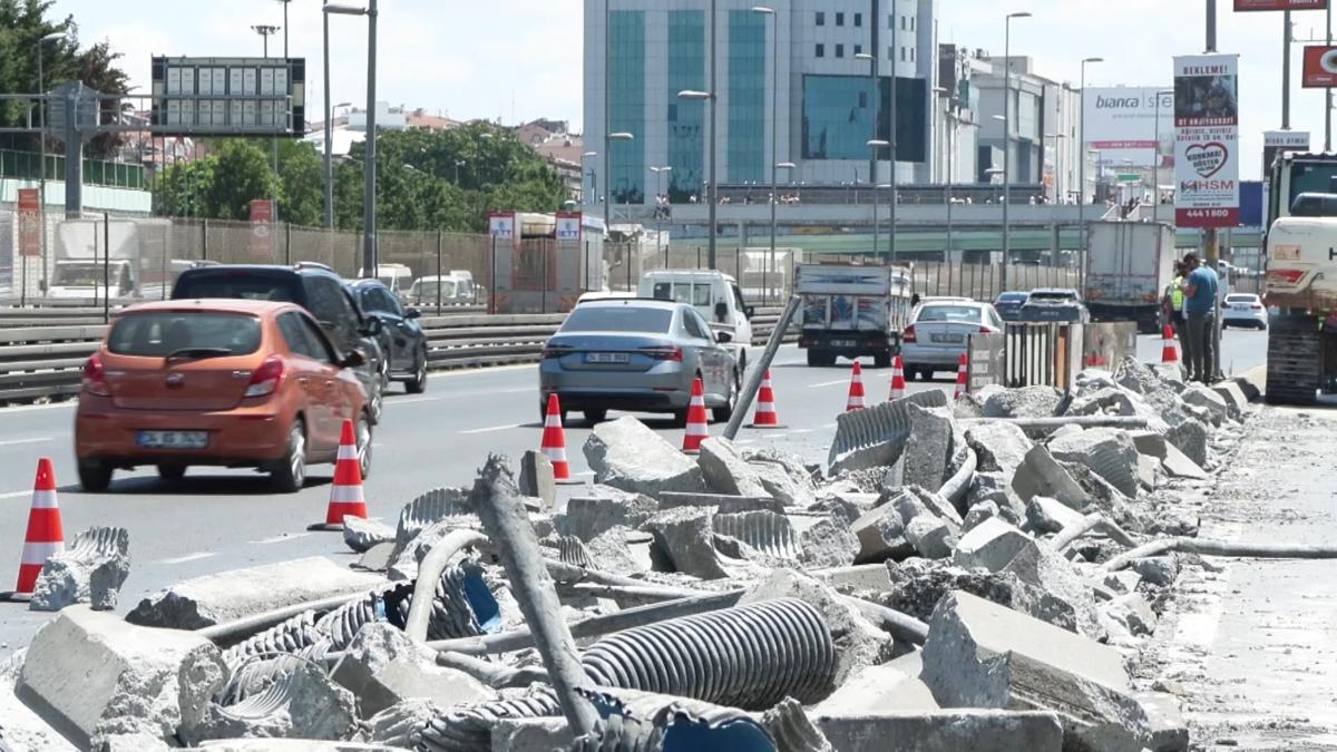 E-5'teki almalar trafii durma noktasna getirdi