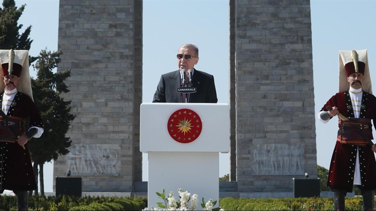 Cumhurbakan Erdoan'dan 'Anafartalar Zaferi' paylam: ehitlerimizi rahmetle yad ediyorum