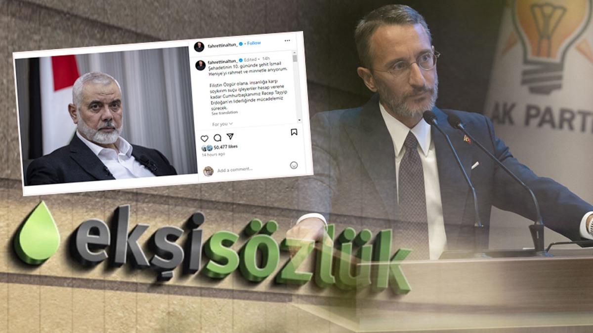 Altun'un Instagram'daki Heniyye paylam Eki Szlk yazarlarn rahatsz etti