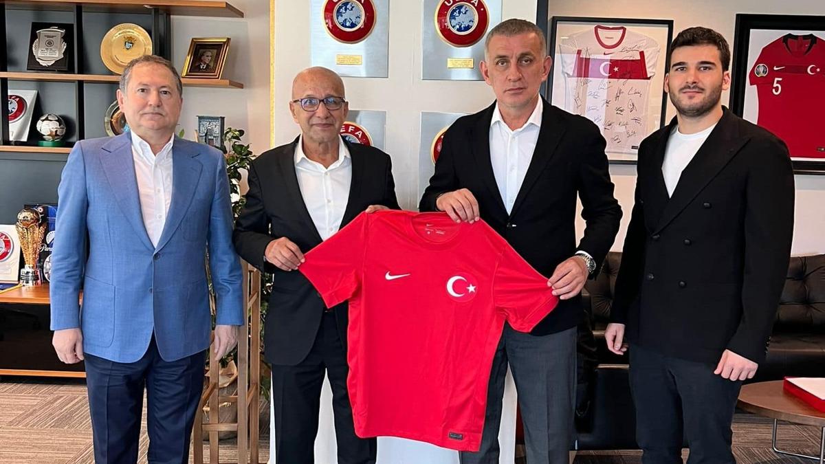 Hatayspor, TFF Bakan brahim Hacosmanolu'nu makamnda ziyaret etti