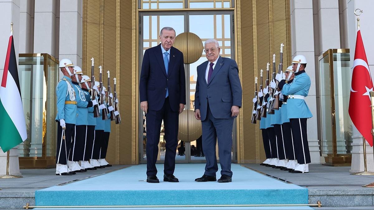 Bakan Erdoan ile Abbas'n grmesini byle duyurdular: Trkiye'nin benzersiz roln ne karyor