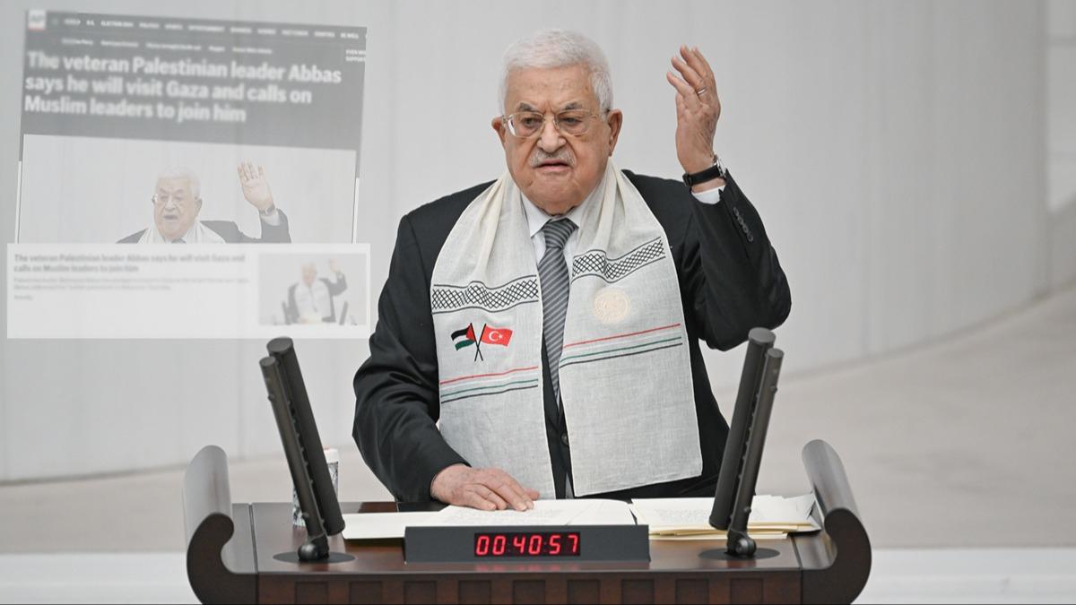 Mahmud Abbas'n TBMM'deki konumasnda dikkat eken 17 yl detay