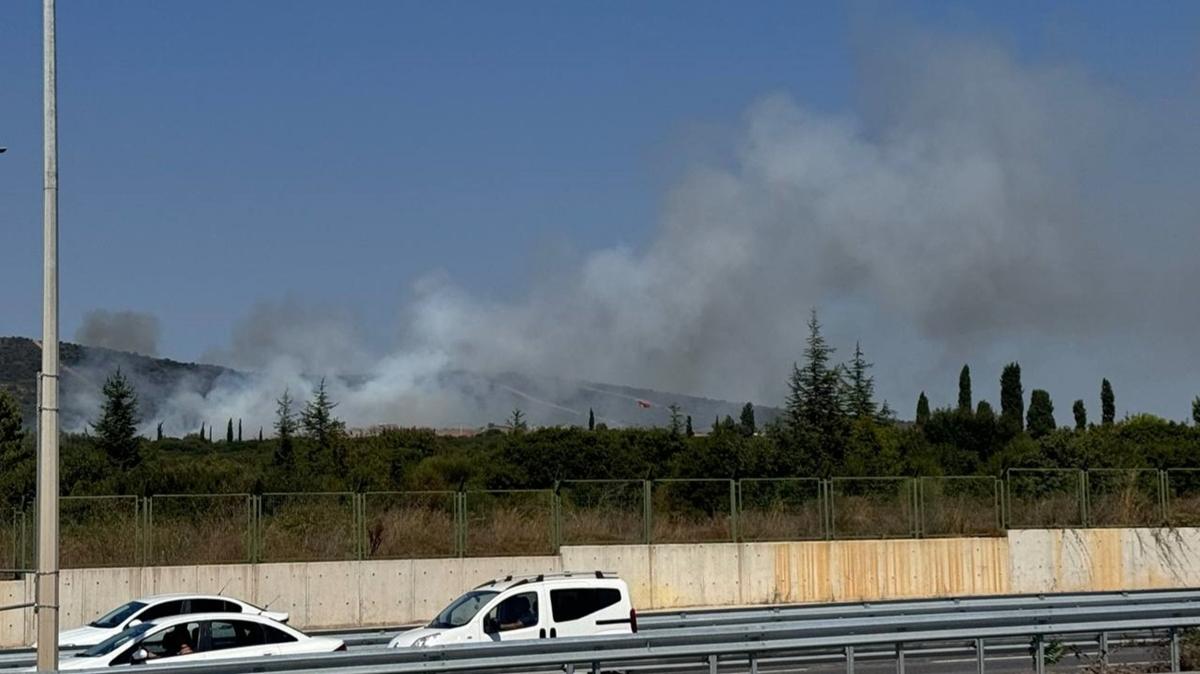 Tuzla'da askeri alanda yangın çıktı