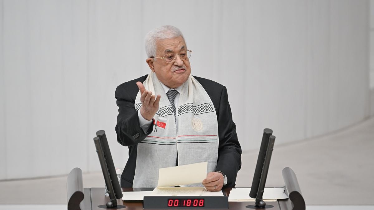 Mahmud Abbas'n TBMM'deki 'Gazze' kna arpc yorum: Temasa geildi