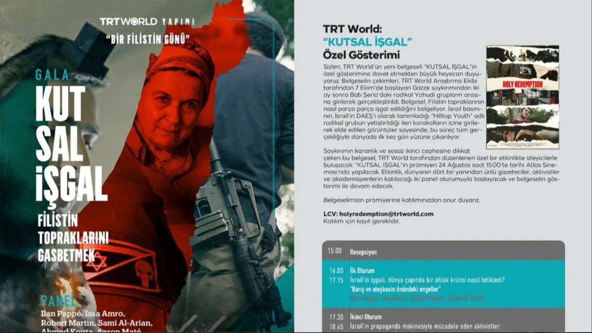 TRT World'den dikkat eken belgesel: Yasad yerleimci terr ve adm adm srail igali dnyaya sunuluyor