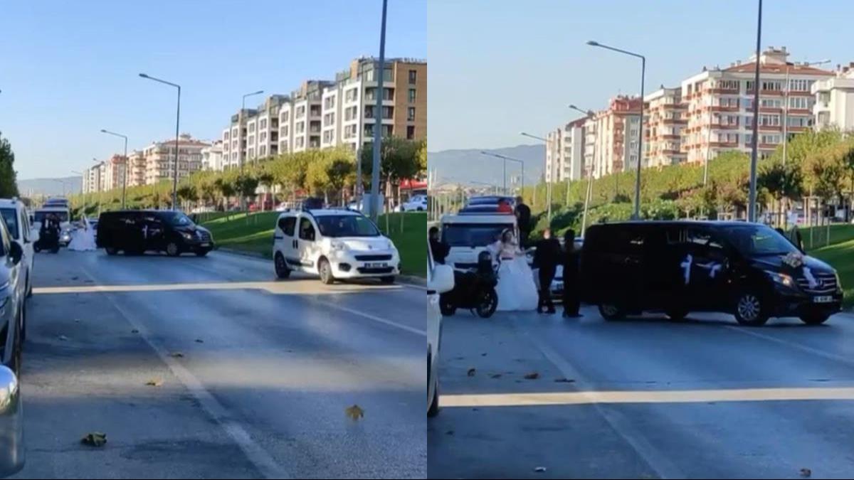 Yolu trafie kapatan dn konvoyuna ceza yad