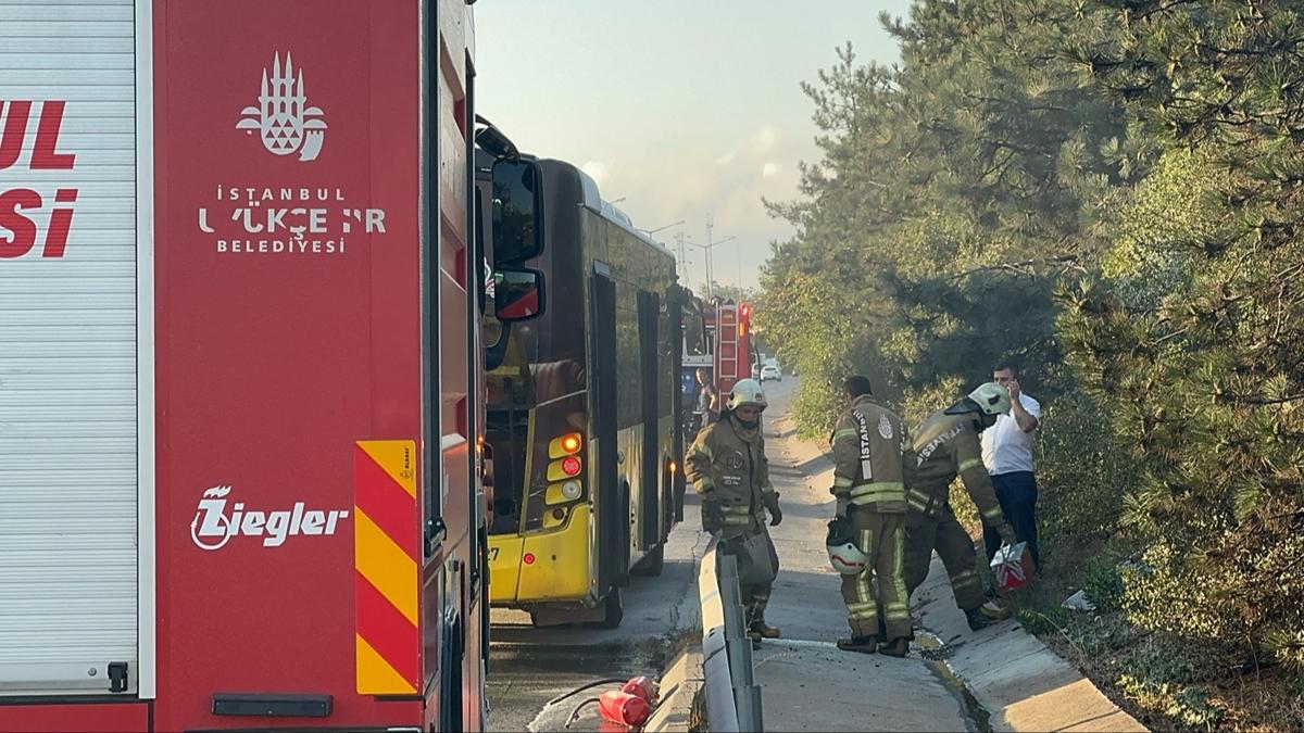 Beykoz'da ETT otobsnde yangn