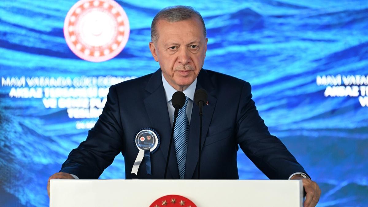 Cumhurbakan Erdoan: Mavi Vatan'a 'masal' diyenlere aldrmadan yryeceiz