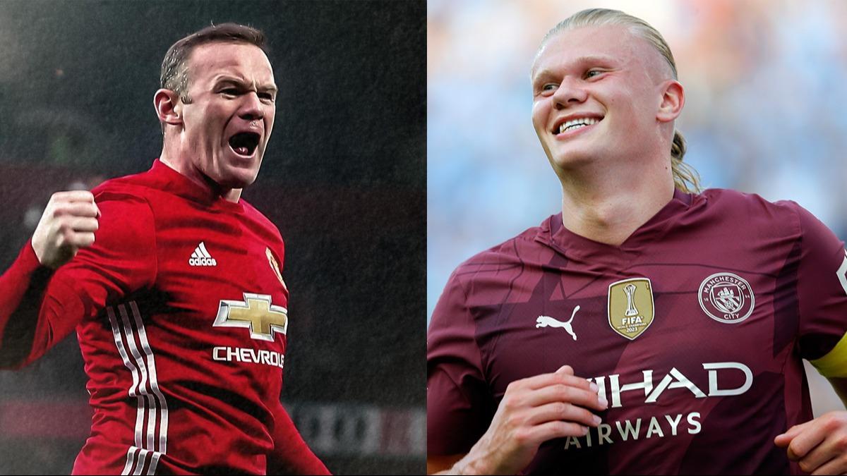 Erling Haaland, Wayne Rooney'i yakalad