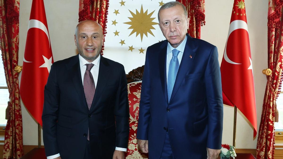 Cumhurbakan Erdoan, Trkiye hracatlar Meclisi Bakan Gltepe'yi kabul etti 