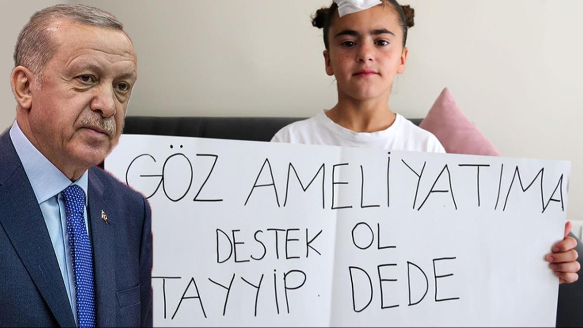 'Gz ameliyatma destek ol Tayyip dede' pankart aan kk Ada salna kavuacak