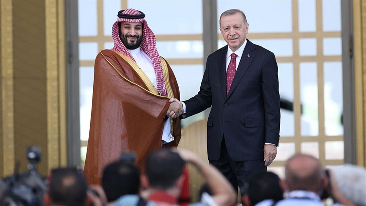 Cumhurbakan Erdoan, Suudi Arabistan Veliaht Prensi Muhammed bin Selman ile grt