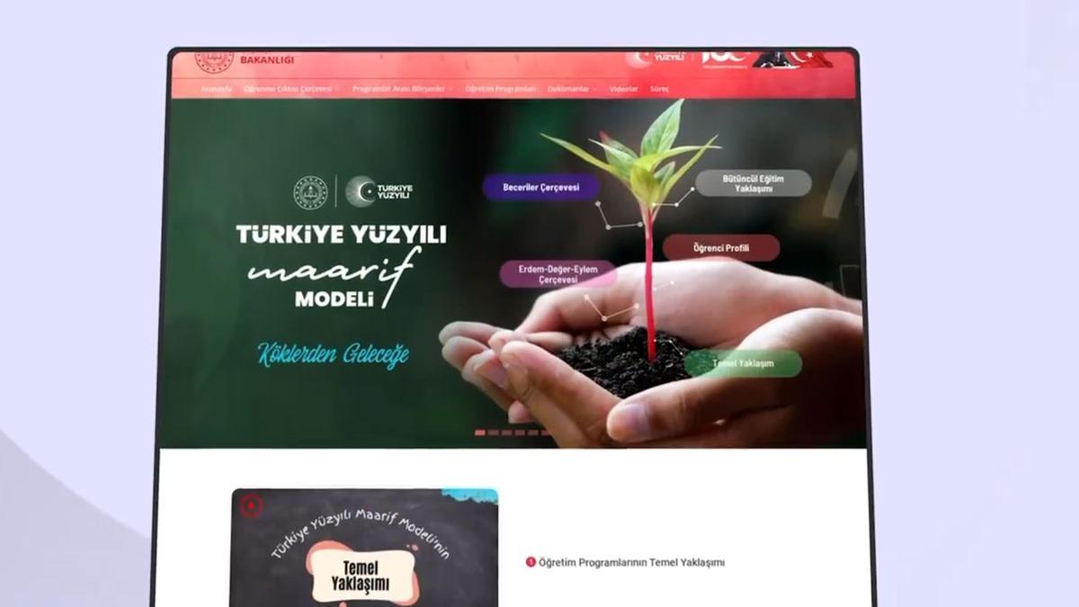 Trkiye Yzyl Maarif Modeli'nin yer ald internet sitesi eriime ald