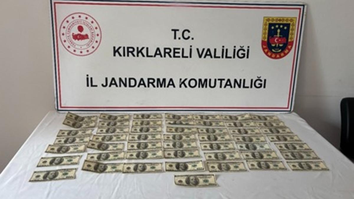 Krklareli'nde sahte 5 bin dolar ele geirildi