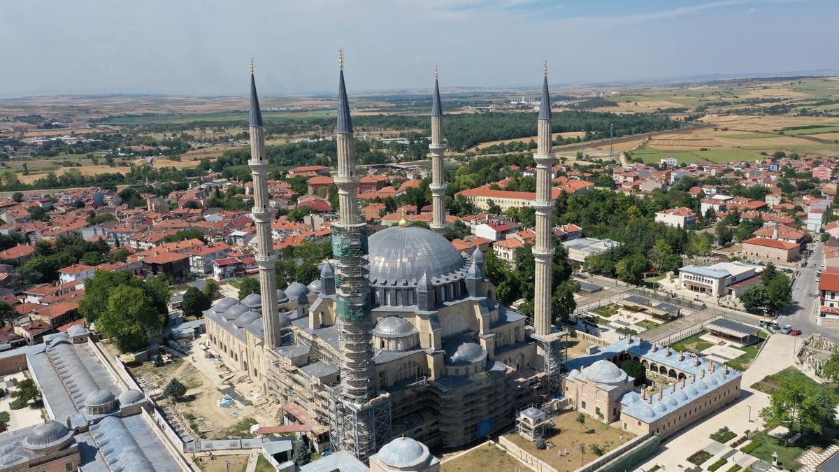 Selimiye Camisi restorasyonun byk blm tamamland