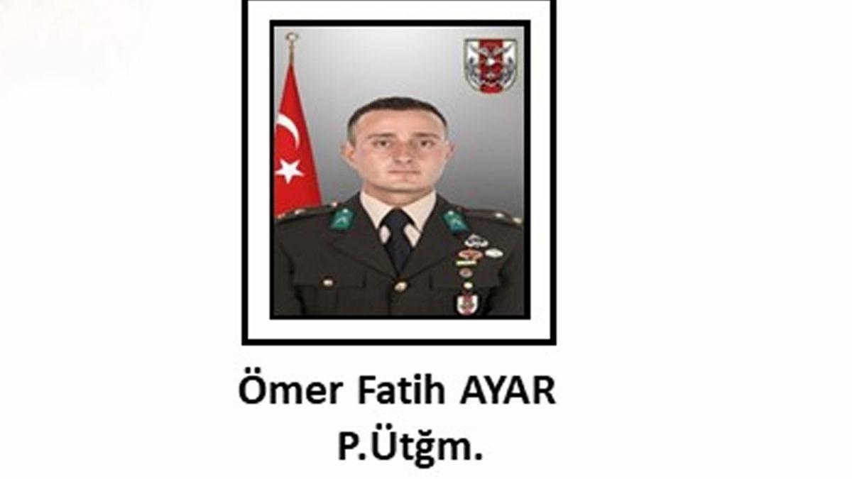 Irak kuzeyinde Gara blgesinde terristlerle kan atmada yaralanan askerimiz ehit oldu