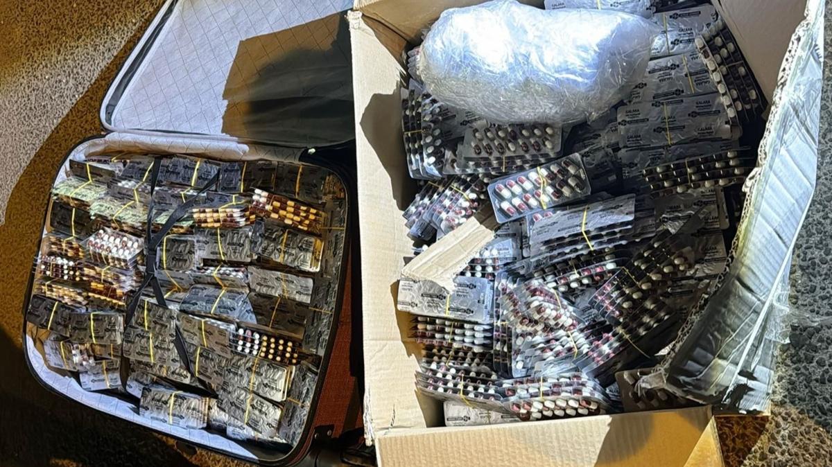 Valizler dolusu uyuturucu hapla yakaland