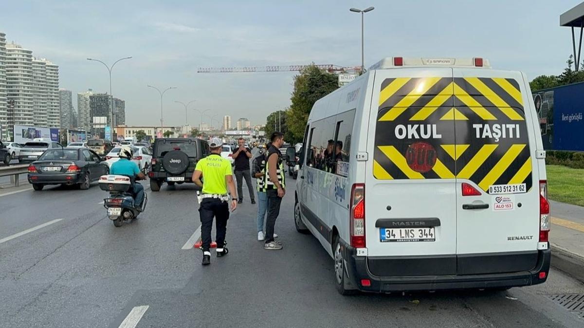 stanbul'da okul servislerine denetim