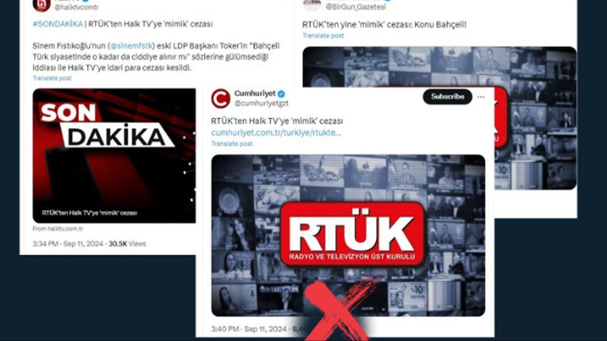 DMM: 'RTK Halk TV'ye mimik cezas verdi' iddias doru deildir