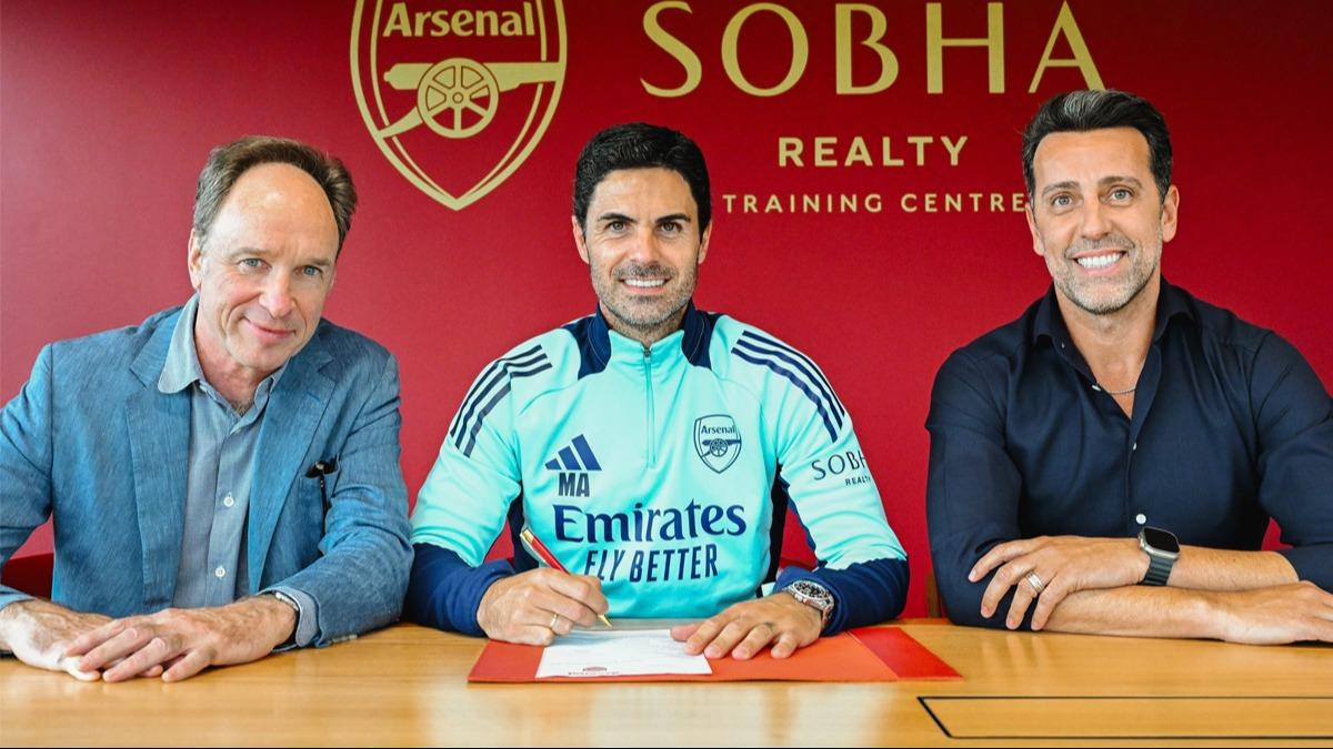 Arsenal, Mikel Arteta ile 3 yllk yeni szleme imzalad