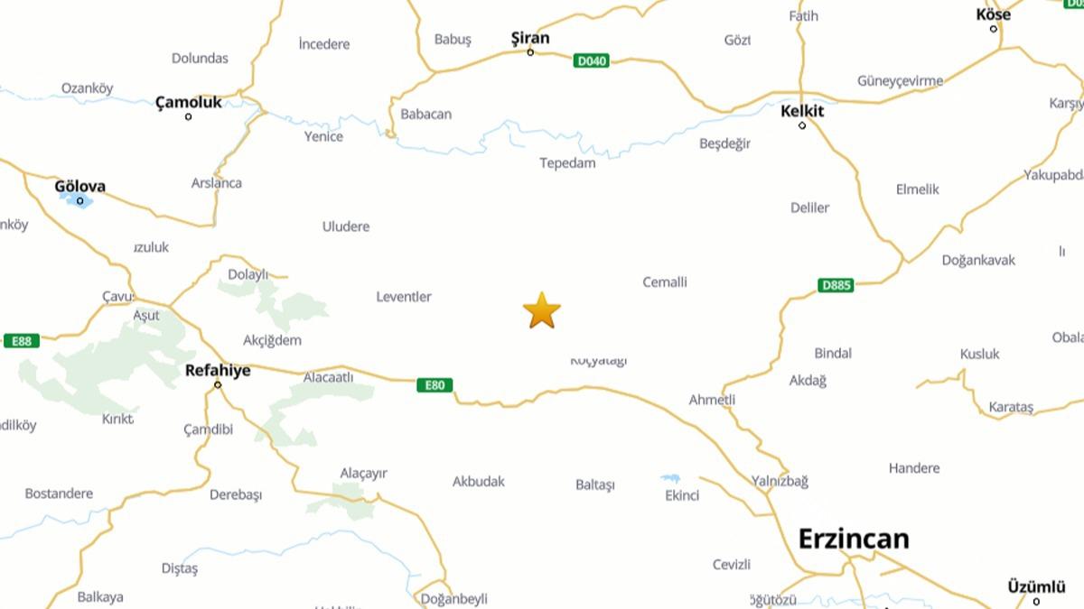 Erzincan'da 4.1 byklnde deprem