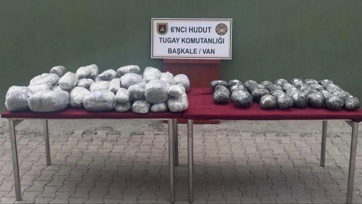 Van'da 57 kilogram uyuturucu madde ele geirildi 