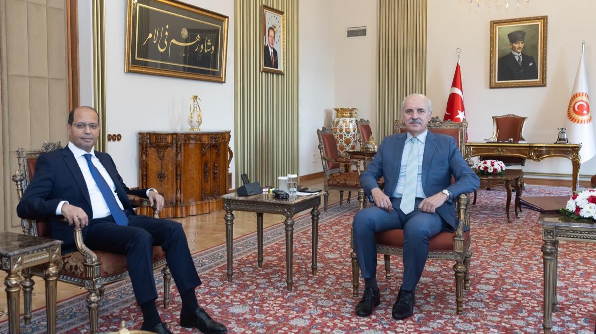 TBMM Bakan Kurtulmu, El Hamamy'yi kabul etti