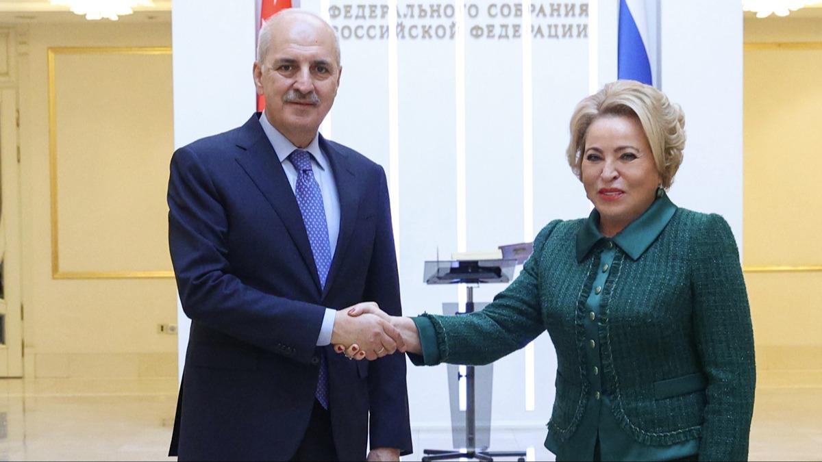 TBMM Bakan Kurtulmu, Rusya Federal Meclisi Federasyon Konseyi Bakan Matviyenko ile grt