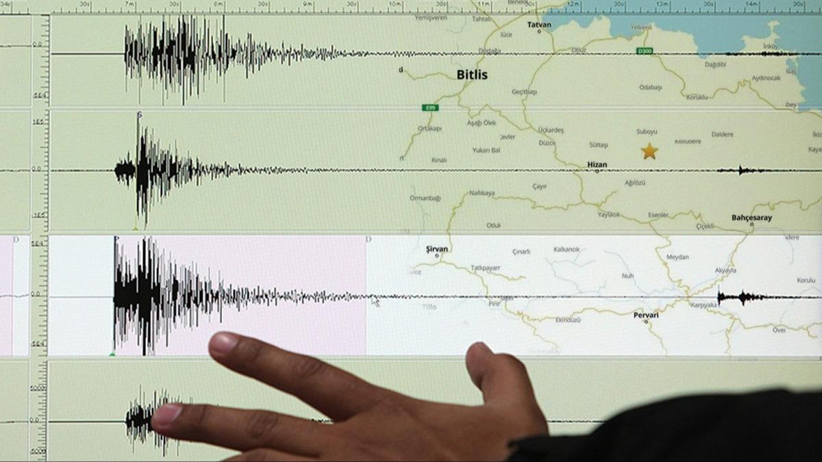 evre illerden de hissedildi... Bitlis'te 4.5 byklnde deprem