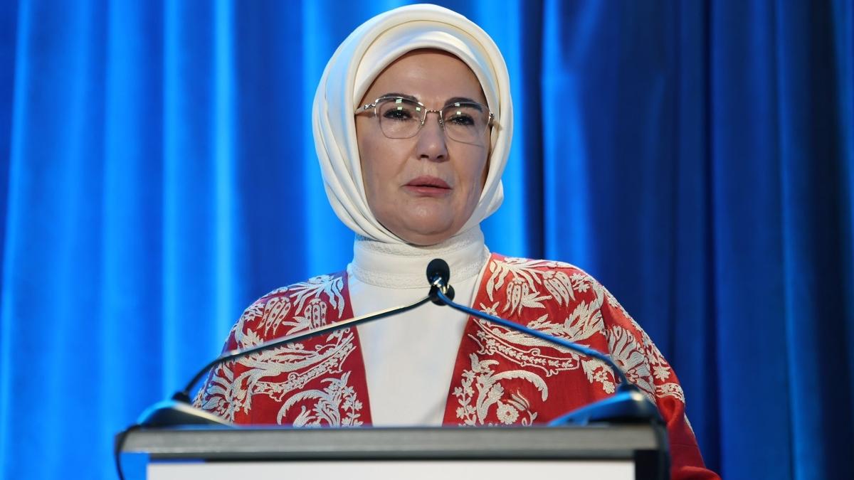 Emine Erdoan, UNICEF'teki programda Gnl Elileri Projesi'ne kresel davette bulundu