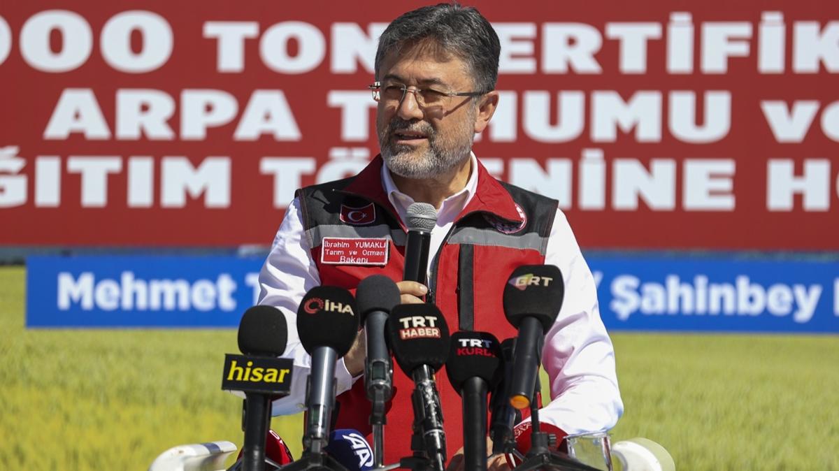Bakan Yumakl: Dnyann 117 lkesine tohum ihra eden bir lkeyiz