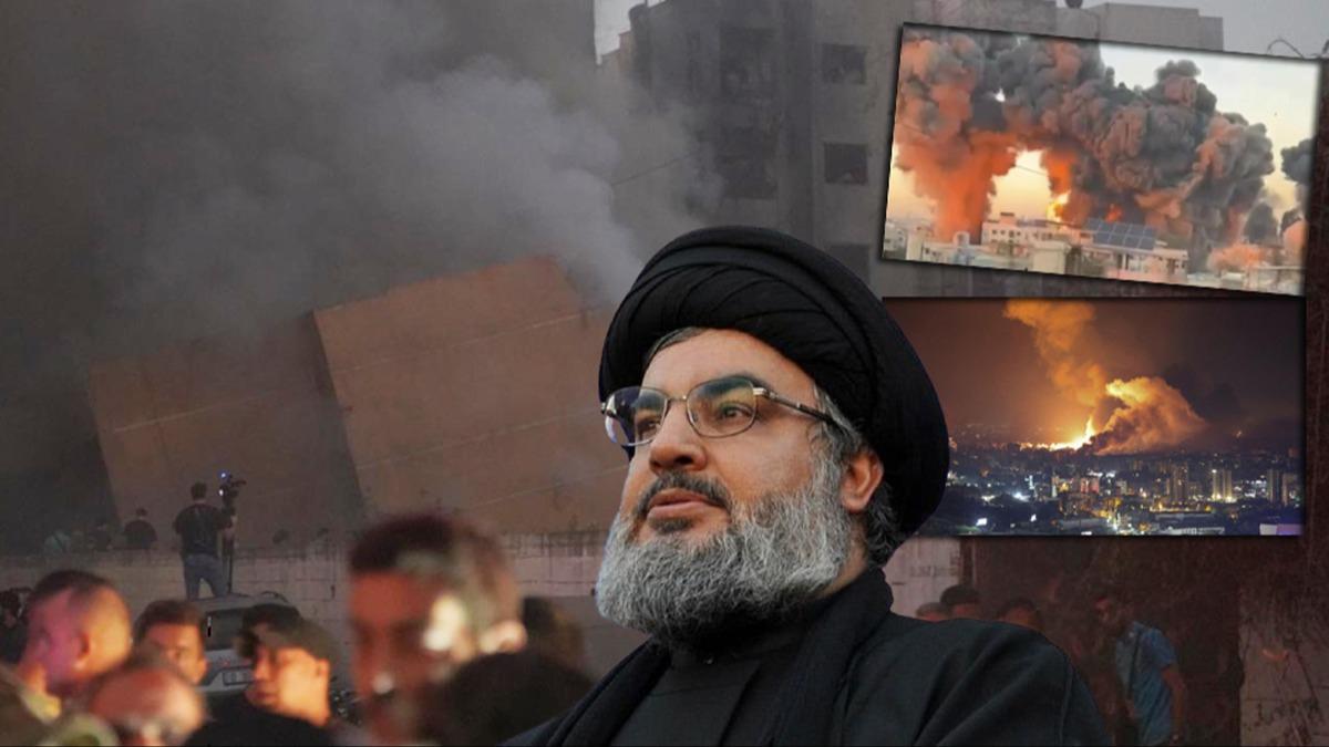 Soykrmc srail'den Beyrut'a pe pee saldrlar! Hizbullah lideri Nasrallah ldrld m?