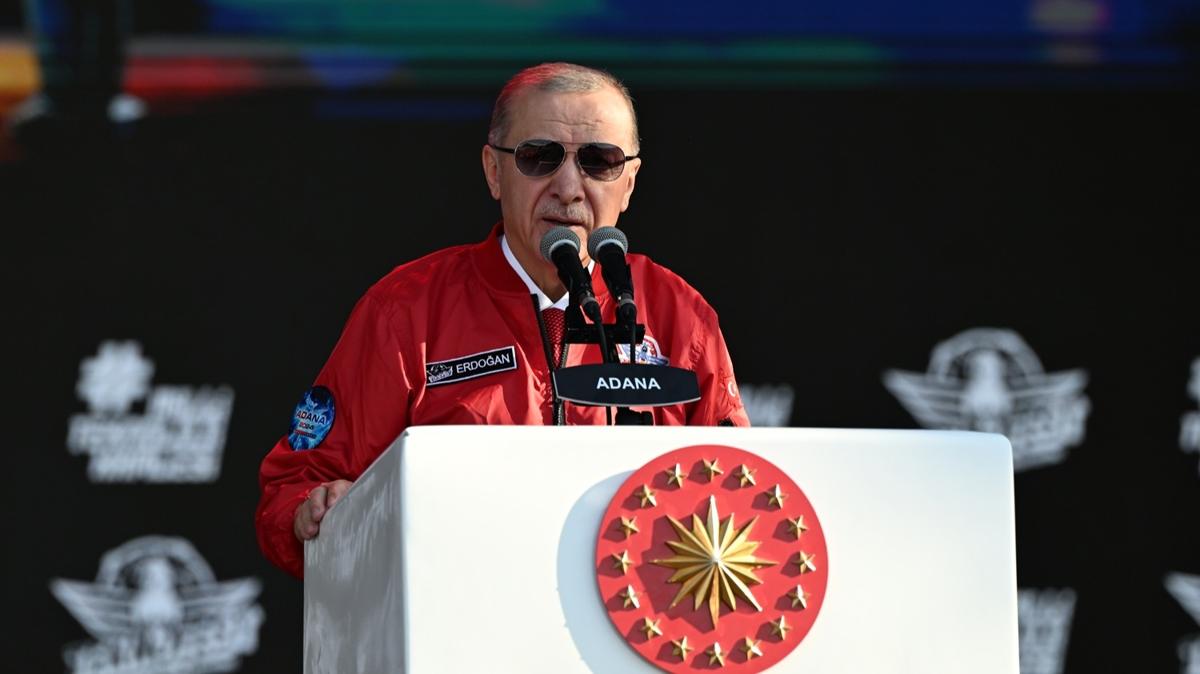 Bakan Erdoan'dan TEKNOFEST Adana'da Sykes-Picot k: Lime lime edilmesine gz yummayacaz