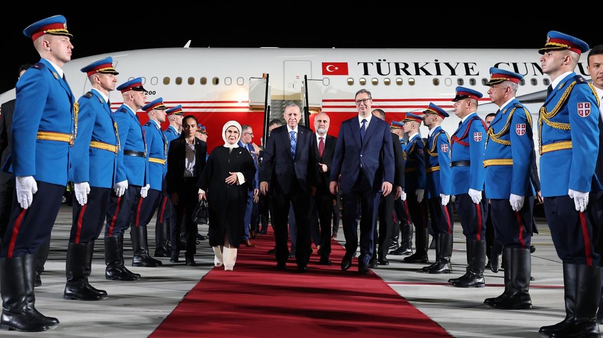 Cumhurbakan Erdoan Srbistan'da