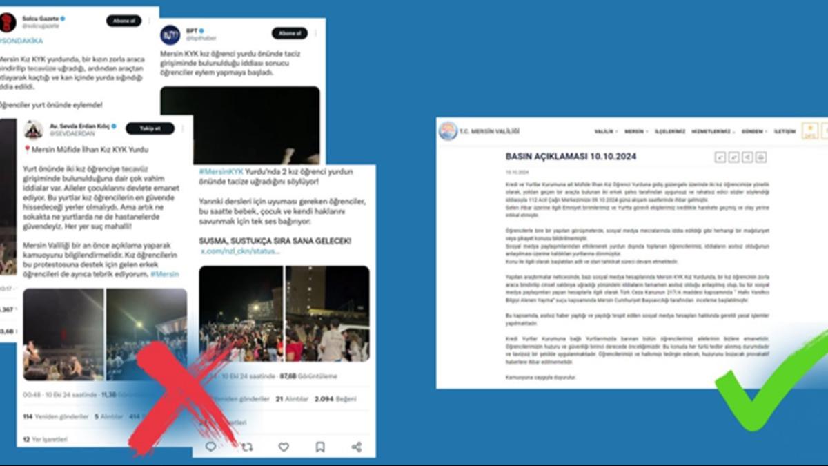 DMM Mersin'deki kz renci yurdundan bir renciye istismar iddialarn yalanlad