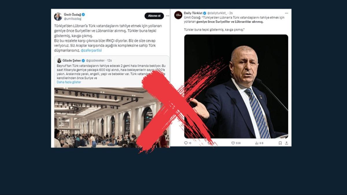 Lbnan'daki tahliyeler zerinden alg giriimi! DMM'den mit zda'n iddiasna cevap