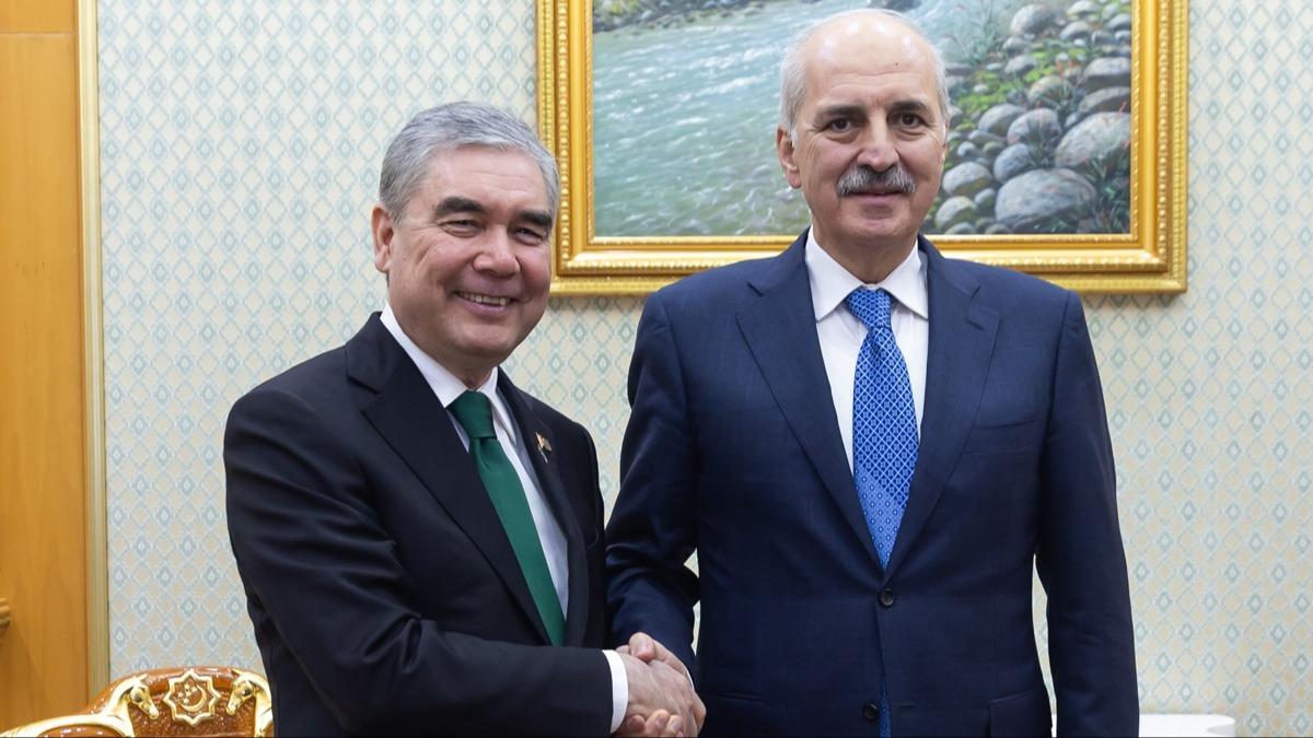 Trkmenistan Milli Lideri Berdimuhammedov, TBMM Bakan Kurtulmu ile grt