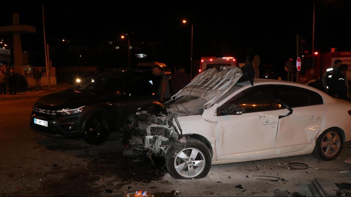 Samsun'da zincirleme trafik kazasnda 3 ara perte kt! Yarallar var...