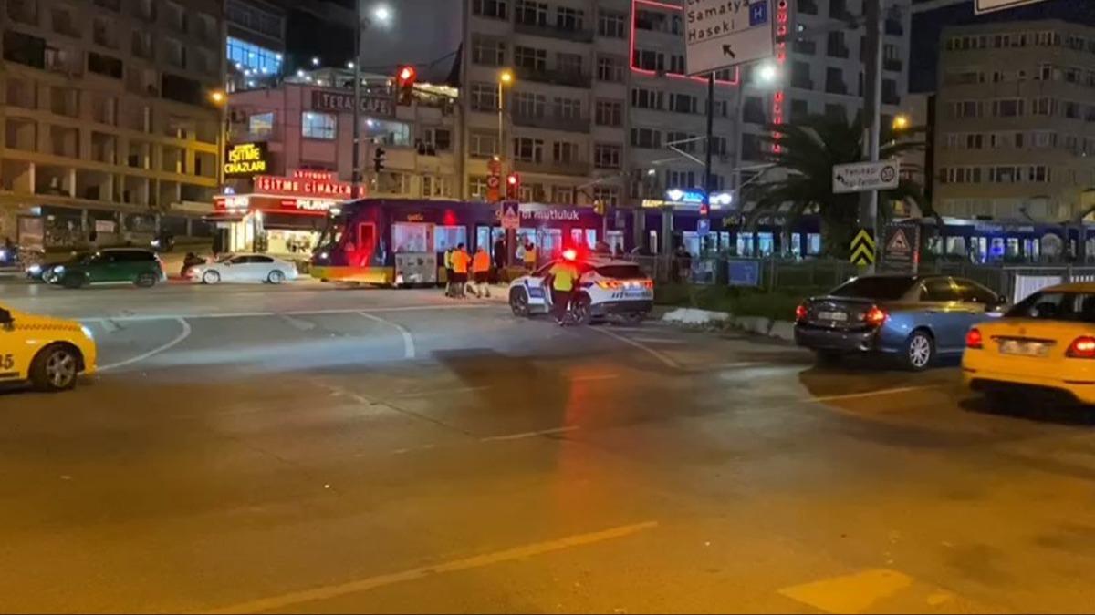 stanbul'da tramvayn arpt yaya yaraland