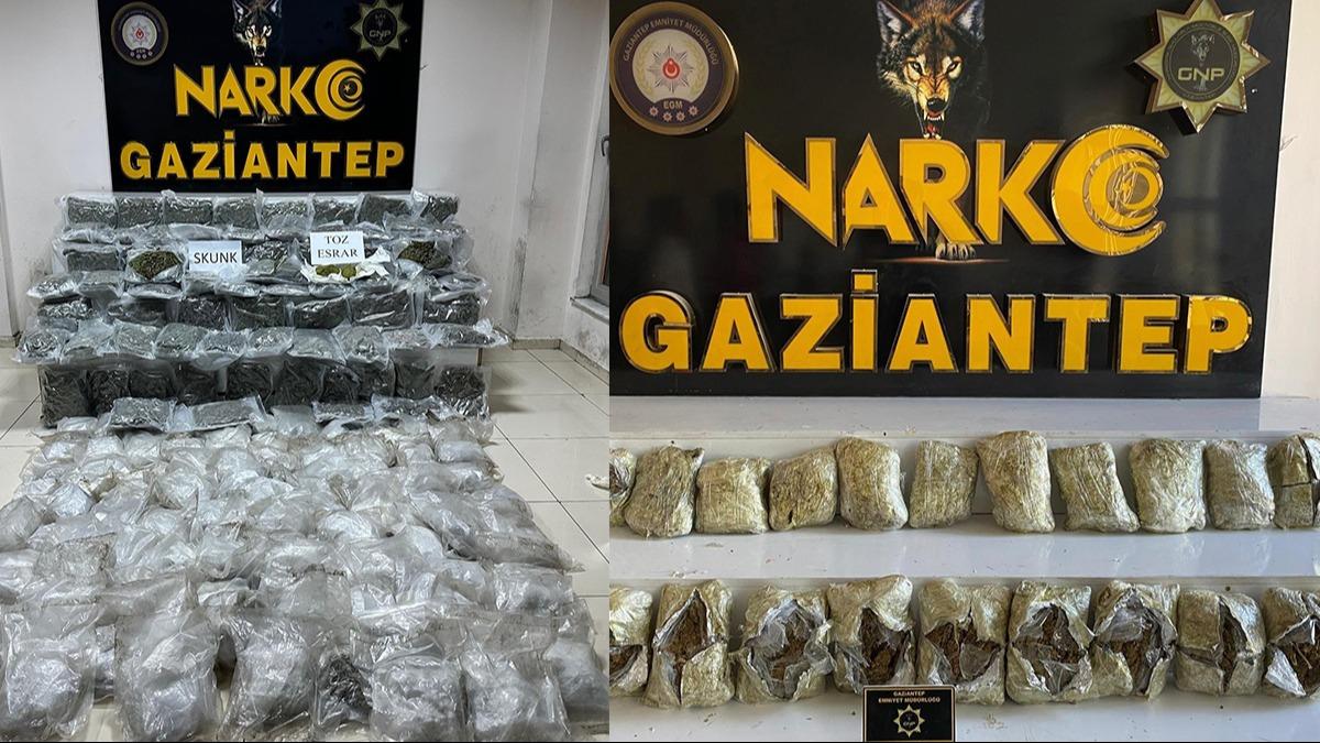 Gaziantep'te narkotik operasyonlar: Ykl miktarda uyuturucu ele geirildi