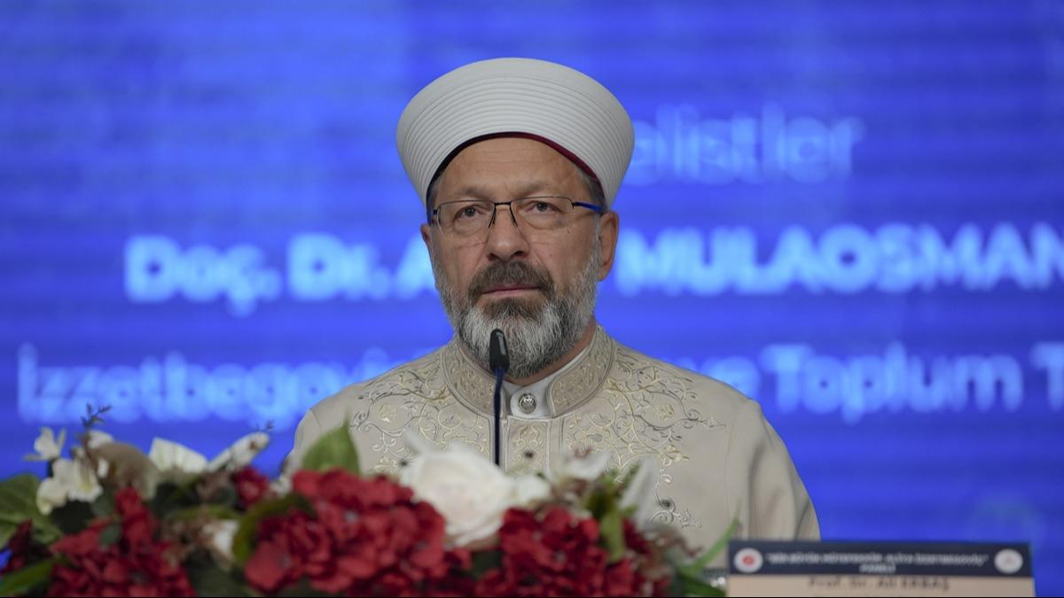 Diyanet leri Bakan Erba: Aliya zzetbegovi, slam ahlakyla bilge bir lider oldu