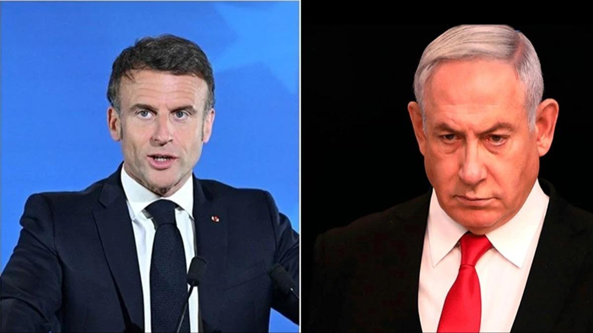 Macron, Netanyahu'yu topa tuttu: Barbarlkla medeniyet savunulmaz