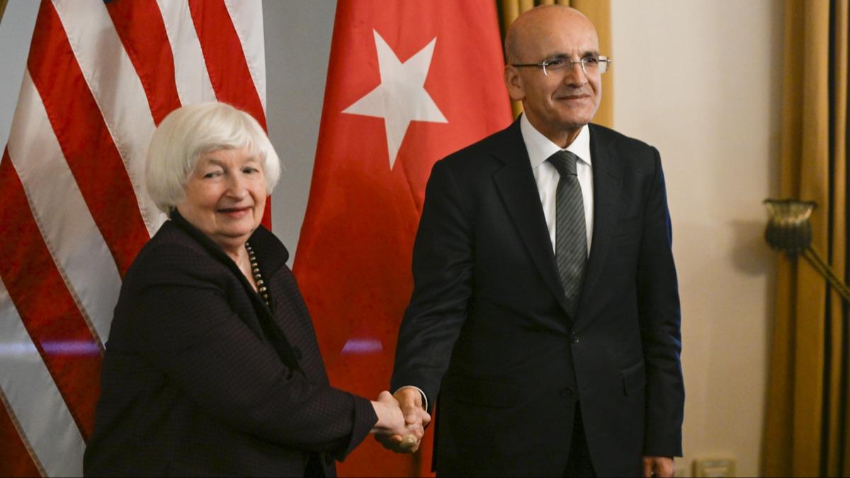 Bakan imek ve Merkez Bankas Bakan Karahan, ABD Hazine Bakan Yellen ile grt