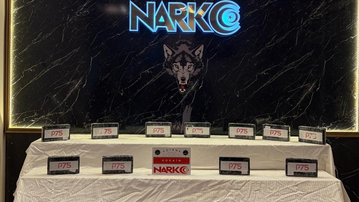 Kapkule'de bir trda 12 kilo 218 gram kokain ele geirildi