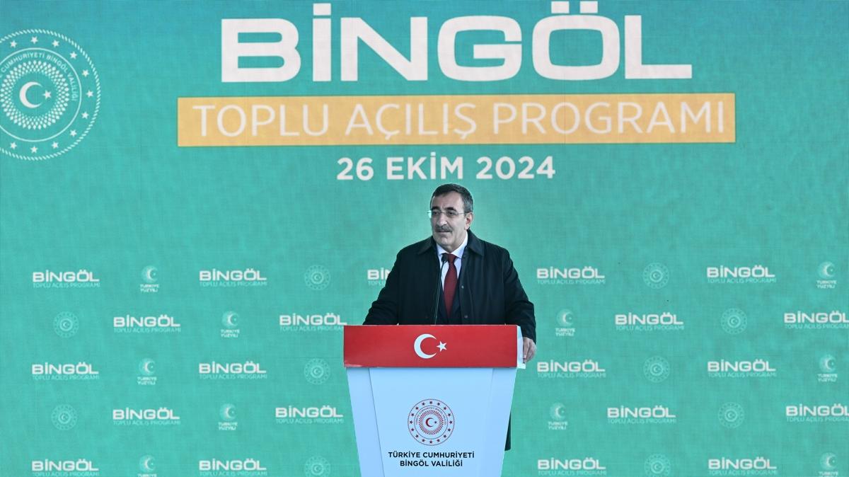 Cumhurbakan Yardmcs Ylmaz: AK Parti ve Cumhur ttifak olarak Bingl'e verdiimiz deeri, bu gzel ehre kazandrdmz eserlerle ortaya koyuyoruz