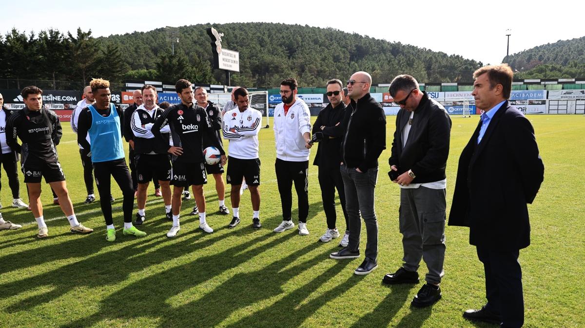 Beikta ynetiminden futbol takmna ziyaret