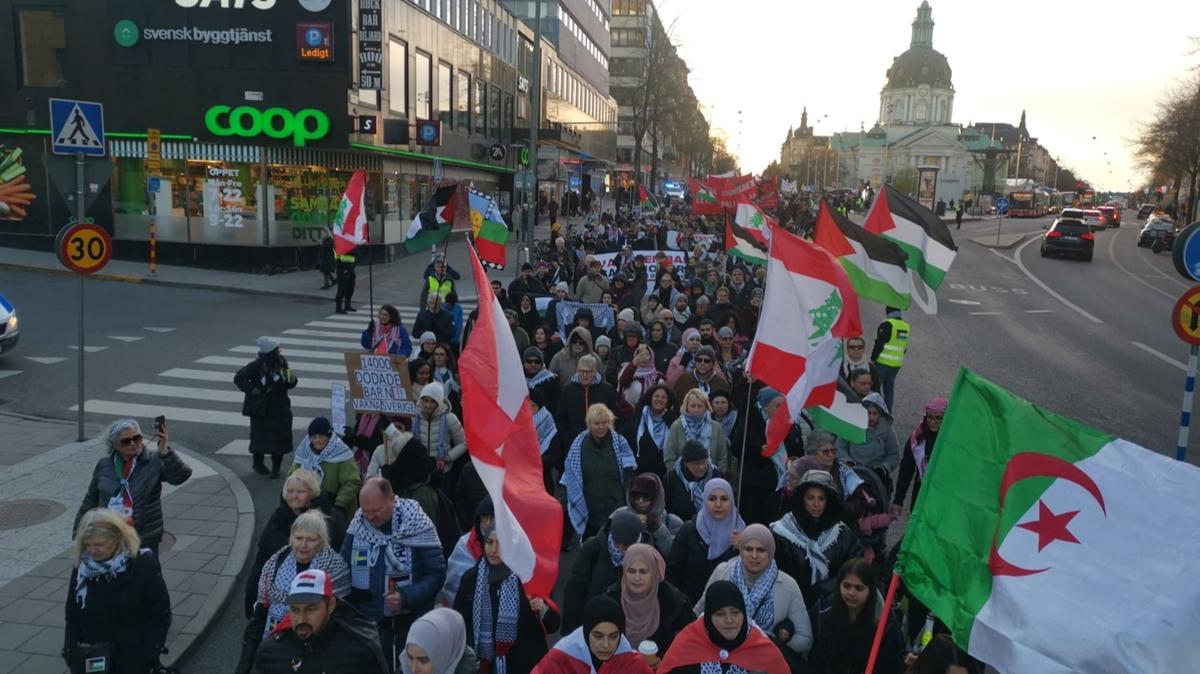 sve'te srail'in saldrlar protesto edildi