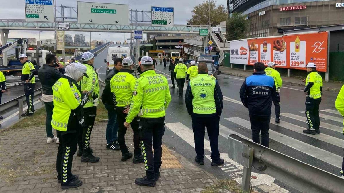 E5'te facia! Polis memuru ETT otobsnn altnda kalarak ehit oldu