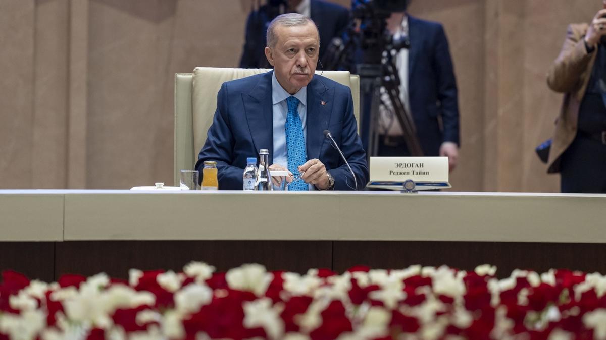 Cumhurbakan Erdoan'dan Krgzistan'da net mesaj: Terrle mcadelemiz srecek