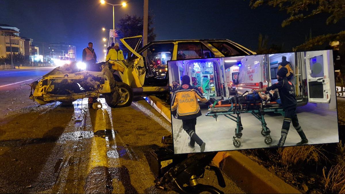 Karaman'da yrekleri aza getiren kaza! 'Sollama' hatasyla 2'si ocuk 4 kii yaraland 